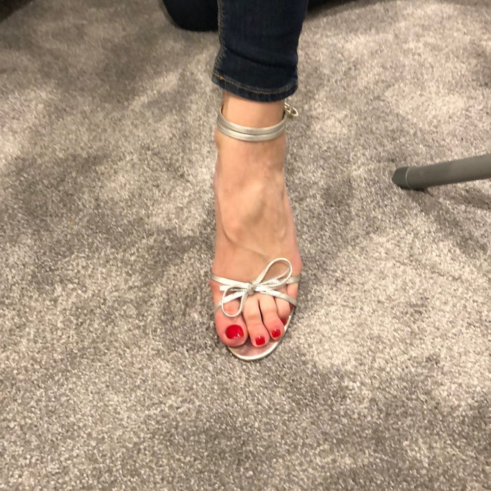 Manolo Blahnik Silver Stilettos